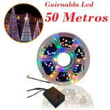 Rollo De Luces Navideñas Festivas PRO  (Multicolor 50 metros )