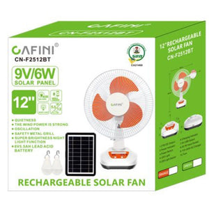 VENTILADOR SOLAR PORTATIL 4 EN 1 (FOCOS,CARGADOR USB ,LAMPARA,PANEL SOLAR)